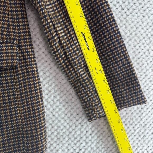 Old Navy Sports Blazer Womens S Brown Blue Plaid Jacket Academia Preppy Lined - Picture 10 of 15